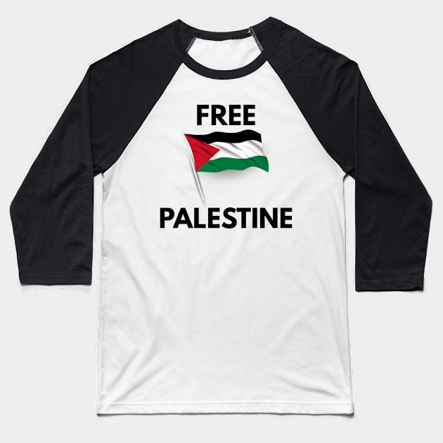 Free Palestine Baseball T-Shirt by BloodLine